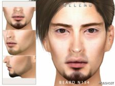 Sims 4 Male Hair Mod: Beard N154 (Featured)