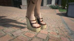 GTA 5 Sandal Wedges for MP Female mod