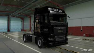 FS22 MAN Mod: TG3 TGX Skull Girl Skin (Image #3)