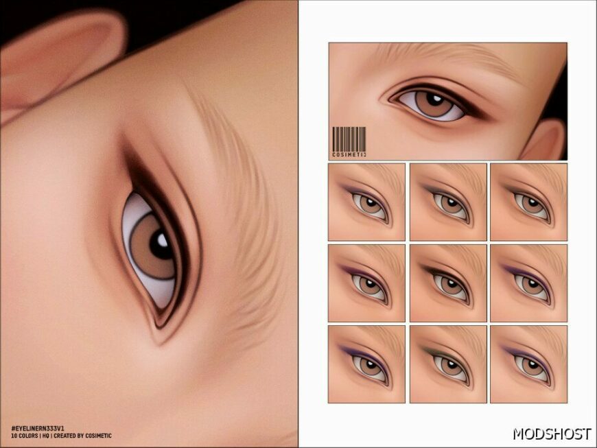 Sims 4 Eyeliner Makeup Mod: Basic Eyeliner N333 V1 (Featured)