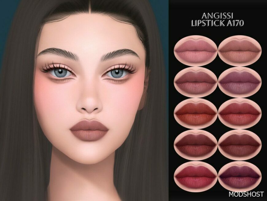 Sims 4 Female Makeup Mod: Lipstick A170 (Featured)