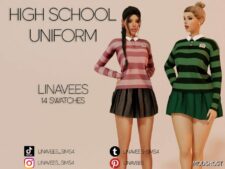 Sims 4 Clara – High School Uniform mod