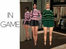 Sims 4 Clara – High School Uniform mod