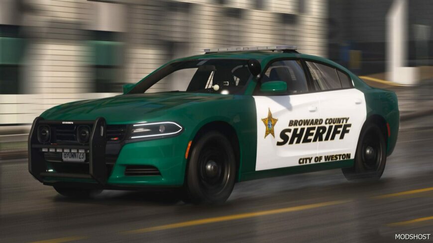 GTA 5 Dodge Vehicle Mod: 2018 Dodge Charger Broward County Sheriff’S Office (Featured)