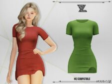 Sims 4 Dress Clothes Mod: Rose Dress (Image #2)