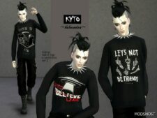 Sims 4 Male Clothes Mod: Kyto – Male TOP – Mesh Needed (Featured)