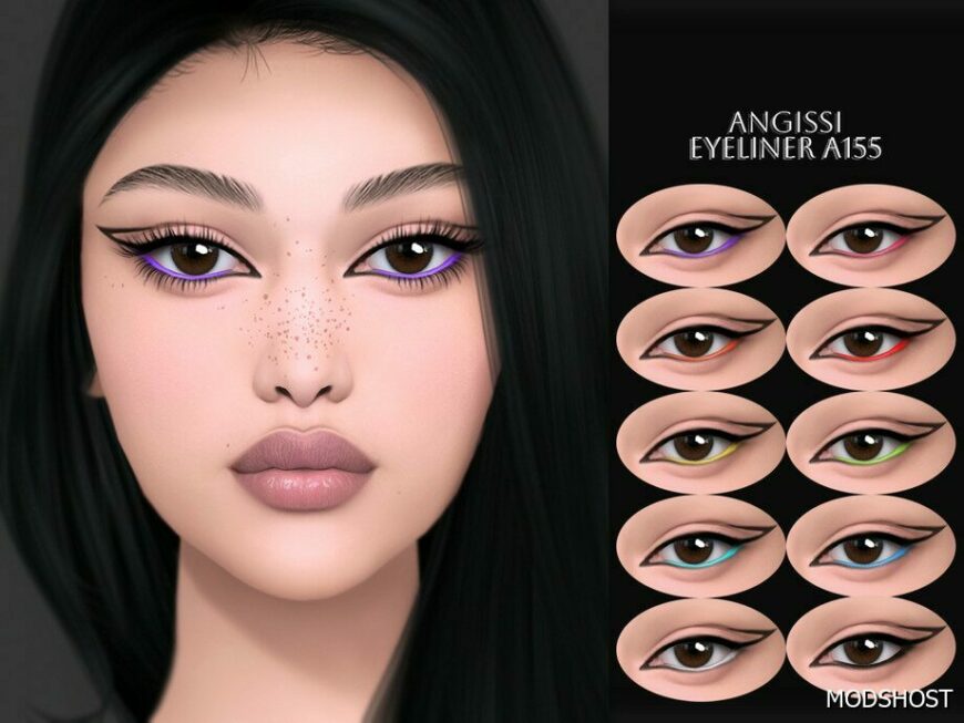 Sims 4 Female Makeup Mod: Eyeliner A155 (Featured)
