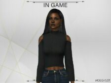 Sims 4 Female Clothes Mod: Julie Wool TOP (Image #2)