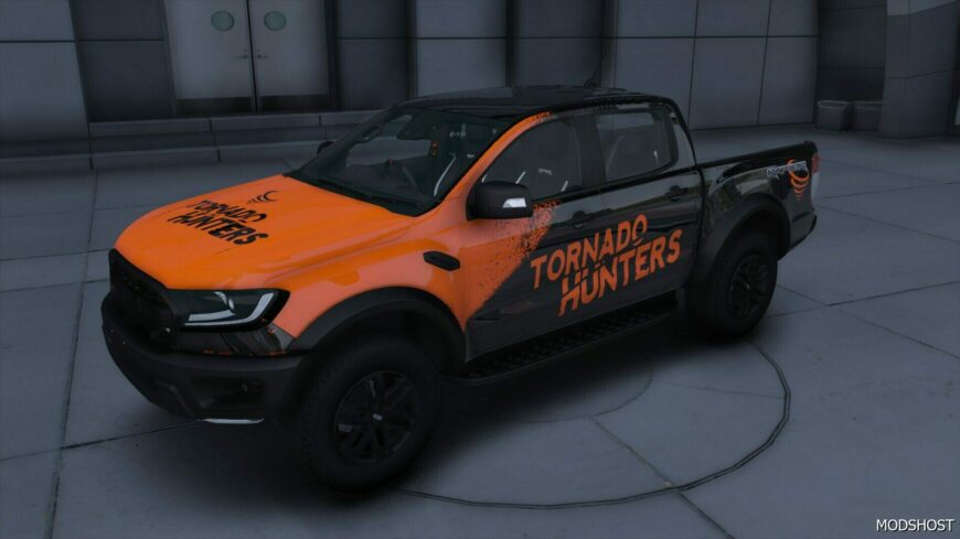 GTA 5 Ford Vehicle Mod: 2019 Ford Ranger Raptor Tornado Hunters (Featured)