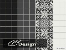 Sims 4 Wall Tiles in Black and White mod