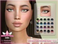 Sims 4 Dione’s natural clear eyes • E11, contact lenses mod