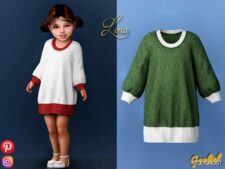 Sims 4 Lena – Cute Knit Sweater mod