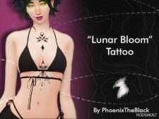 Sims 4 Lunar Bloom Chest Tattoo mod