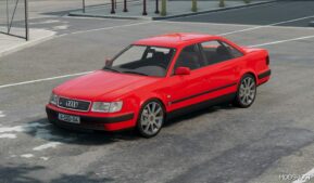 BeamNG Audi Car Mod: 100 (C4) Stock  S  Stance 0.32 (Featured)