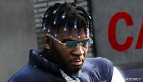 GTA 5 Player Mod: Retexture Small Dreads 3 Colors for Franklin (Image #2)