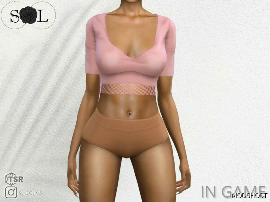 Sims 4 Female Clothes Mod: Sl Top #122 (Featured)