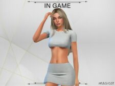 Sims 4 Michaela SET TOP & Skirt mod
