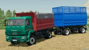 FS22 Kamaz 53605 Truck & Amkar 8595-12 Trailer mod
