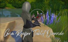 Sims 4 Grim Reaper Tablet Override for Historical Saves Cursed Book mod