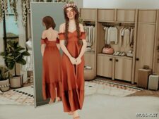 Sims 4 Mod: Boho CAS Background with Mirror (Image #2)