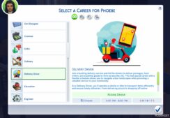 Sims 4 Part-Time Delivery Driver mod