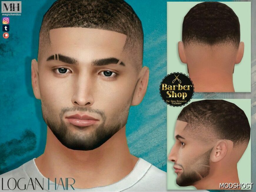 Sims 4 Male Mod: Logan Buzzcut Hair (Featured)