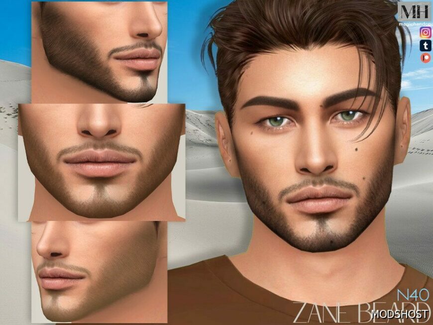 Sims 4 Male Hair Mod: Patreon Zane Beard N40 (Featured)
