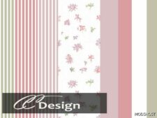 Sims 4 Little Pretty Flowers and Stripes. mod