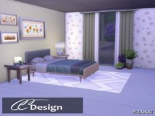 Sims 4 Wall Mod: Little Pretty Flowers and Stripes. (Image #2)