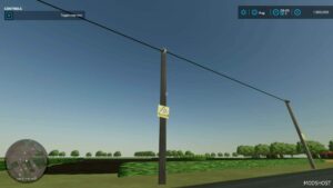 FS22 Object Mod: LOW Voltage Pole UK Prefab (Featured)