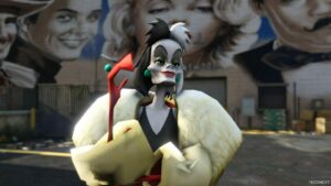 GTA 5 Player Mod: Cruella DE VIL Add-On PED (Image #5)