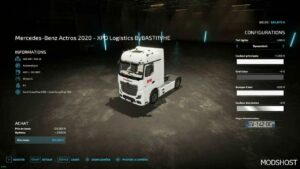 FS22 Mercedes-Benz Truck Mod: Mercedes Actros 2022 XPO Logistics (Image #3)