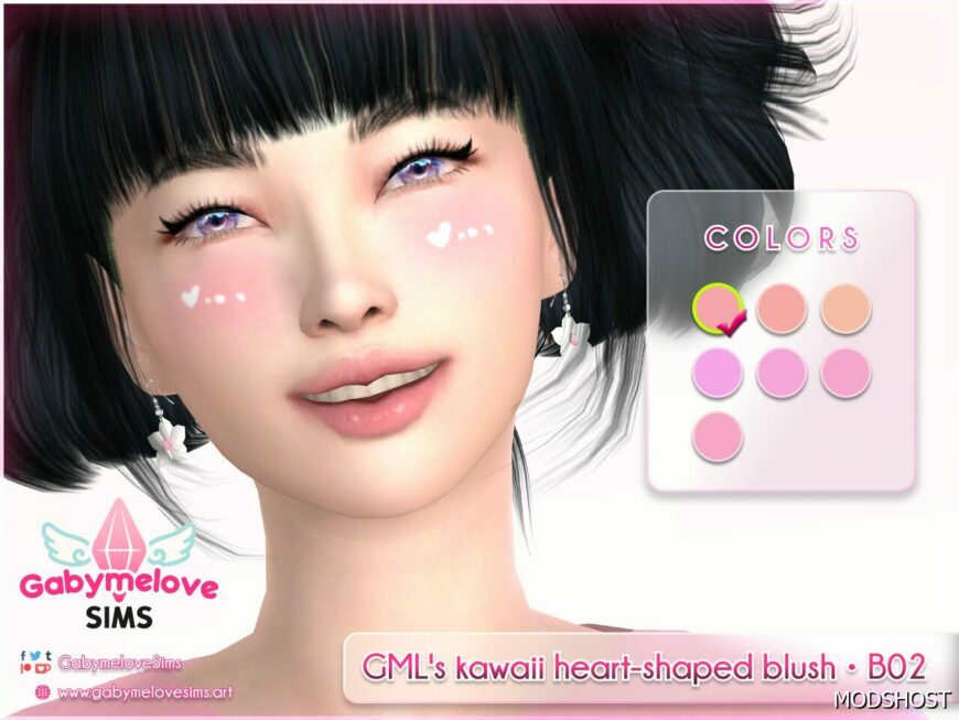 Sims 4 Makeup Mod: GML's kawaii heart-shaped blush • B02 (Featured)
