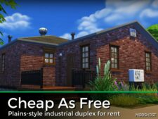 Sims 4 Cheap As Free Duplex No CC mod