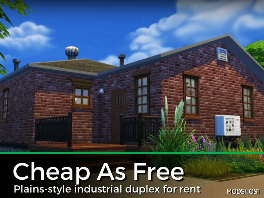 Sims 4 House Mod: Cheap As Free Duplex No CC (Featured)