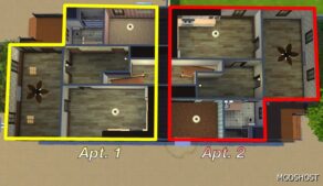 Sims 4 House Mod: Cheap As Free Duplex No CC (Image #2)
