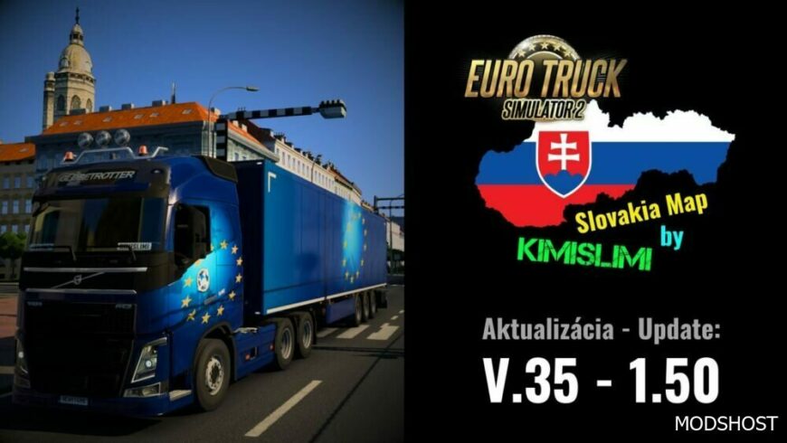 ETS2 Mod: SVK Map by Kimislimi V.35 – Demo/Full 1.50 (Featured)