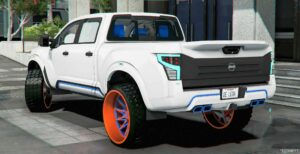 GTA 5 Nissan Vehicle Mod: 2018 Nissan Titan Custom Lifted on Offroad Forgiatos (Image #2)