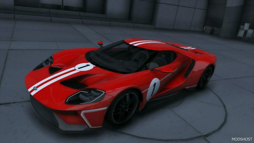 GTA 5 Ford Vehicle Mod: 2017 Ford GT Heritage Edition (Featured)