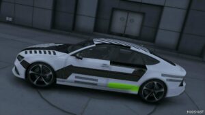 GTA 5 Audi Vehicle Mod: 2013 Audi RS7 Modern Lime Design (Image #2)