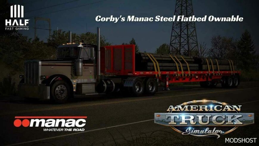 ATS Mod: Manac Steel Flatbed Trailer 1.50 (Featured)