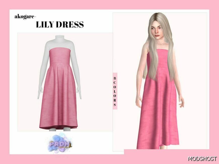 Sims 4 Kid Clothes Mod: Lily Dress (Featured)