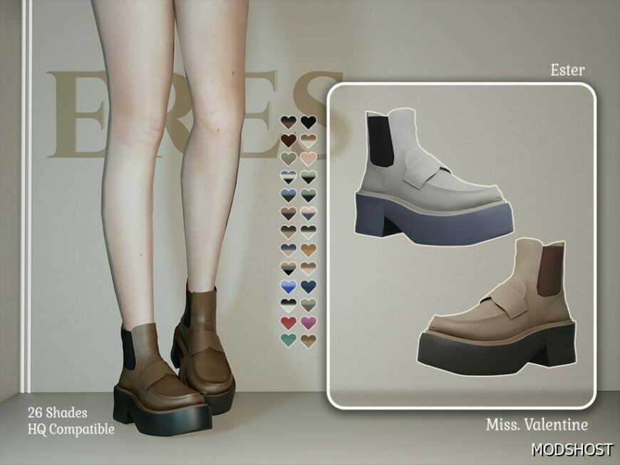 Sims 4 Female Shoes Mod: Ester Boots (Featured)