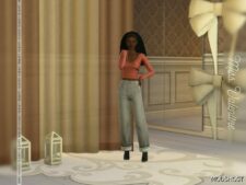 Sims 4 Teen Clothes Mod: Elvira TOP (Image #2)