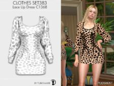 Sims 4 Female Clothes Mod: Lace up SET383 (Featured)