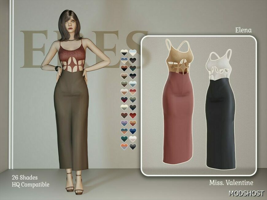 Sims 4 Elena Dress mod