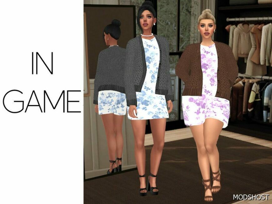 Sims 4 Alice – Dress & Cardigan mod