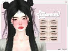 Sims 4 Eyeliner Makeup Mod: Learxfl Eyeliner N16 (Featured)