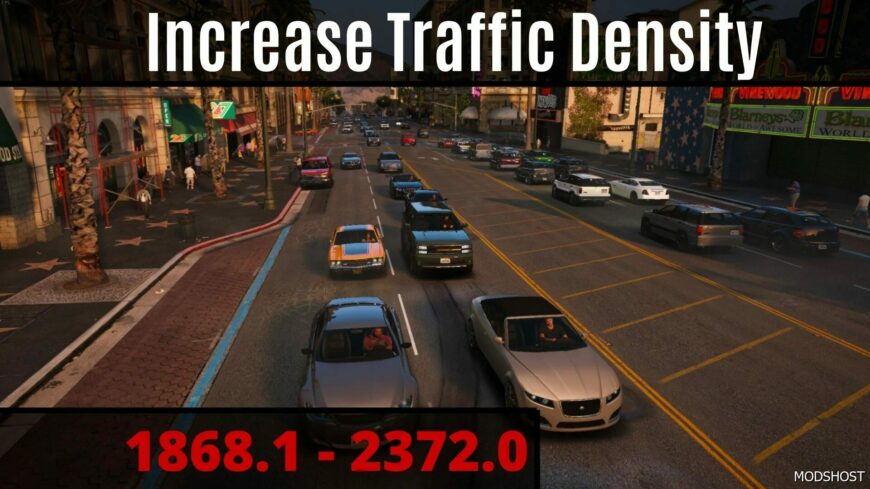 GTA 5 Script Mod: Increase Traffic Density V1.5 (Featured)