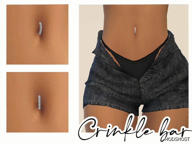 Sims 4 TS4H – Crinkle Belly Piercing mod